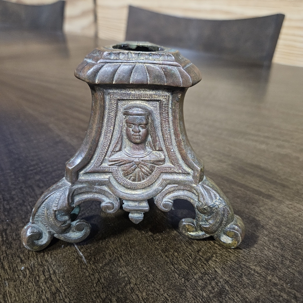 Vintage Antique Brass Alter Candle Holder